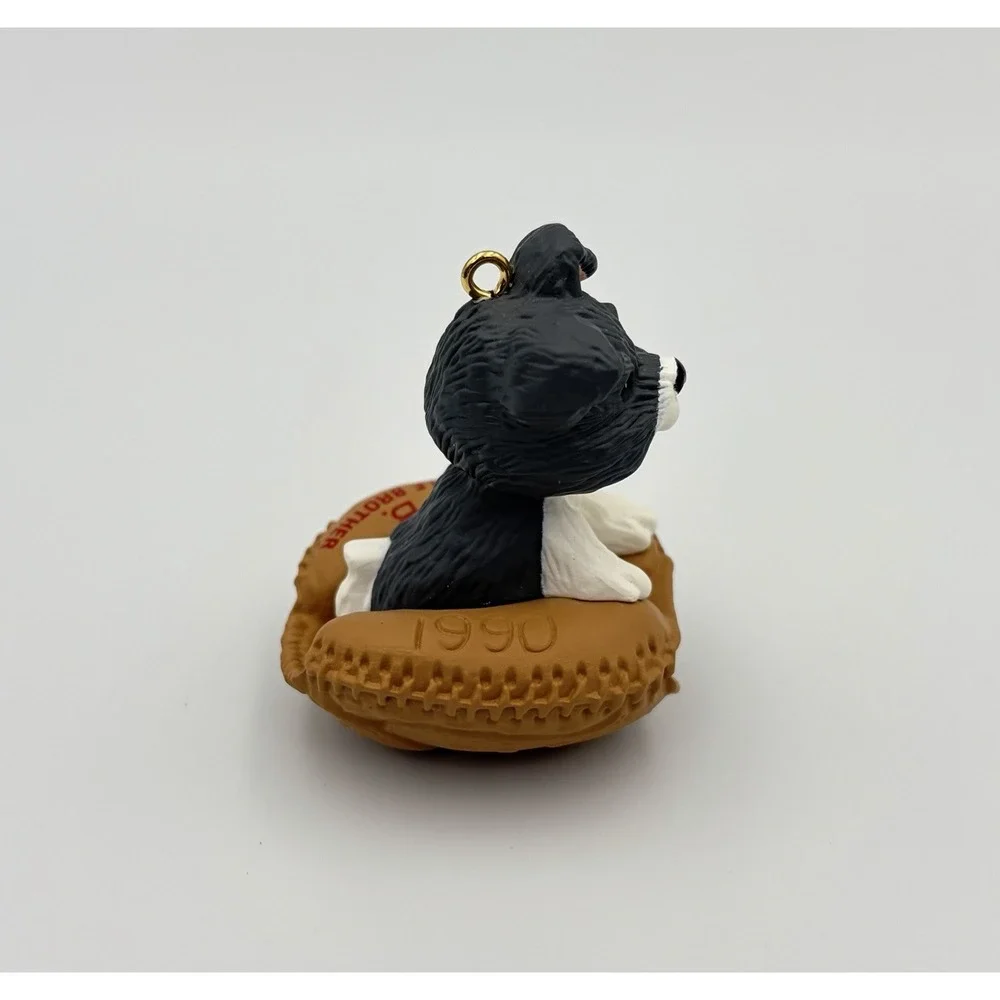 1990 Hallmark Keepsake Ornament Brother Dog Puppy Most Valuable Brother Vintage